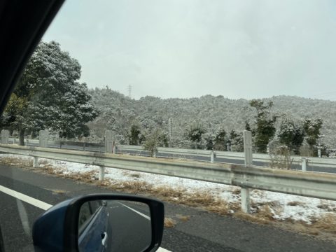 広島で雪☃️